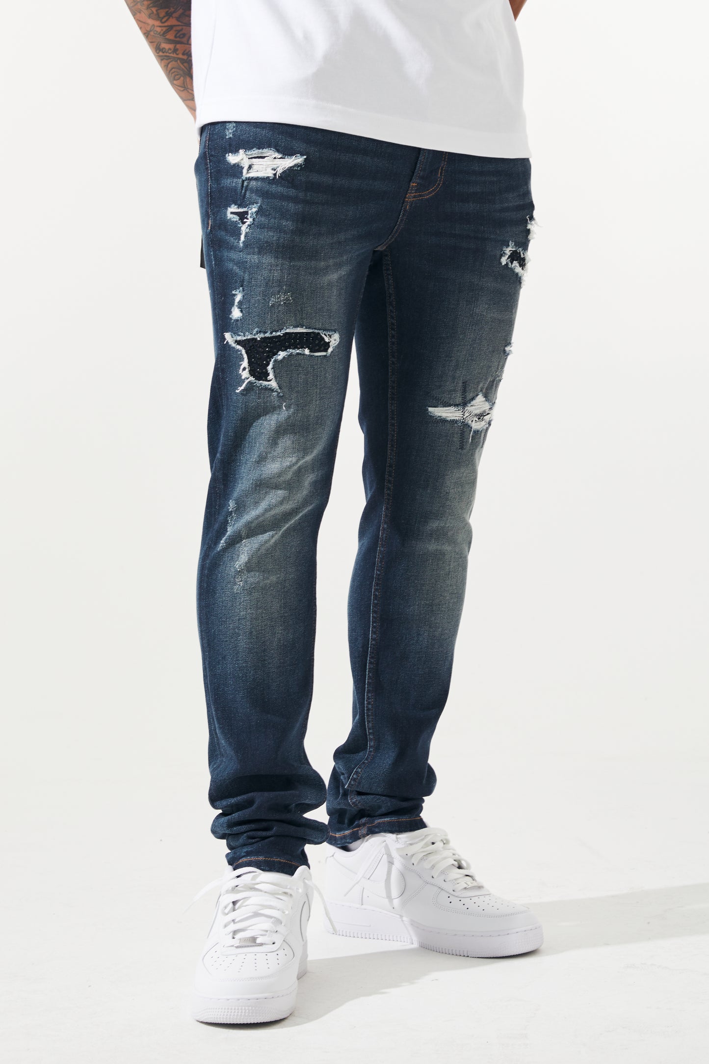 SKINNY - STUD INDIGO