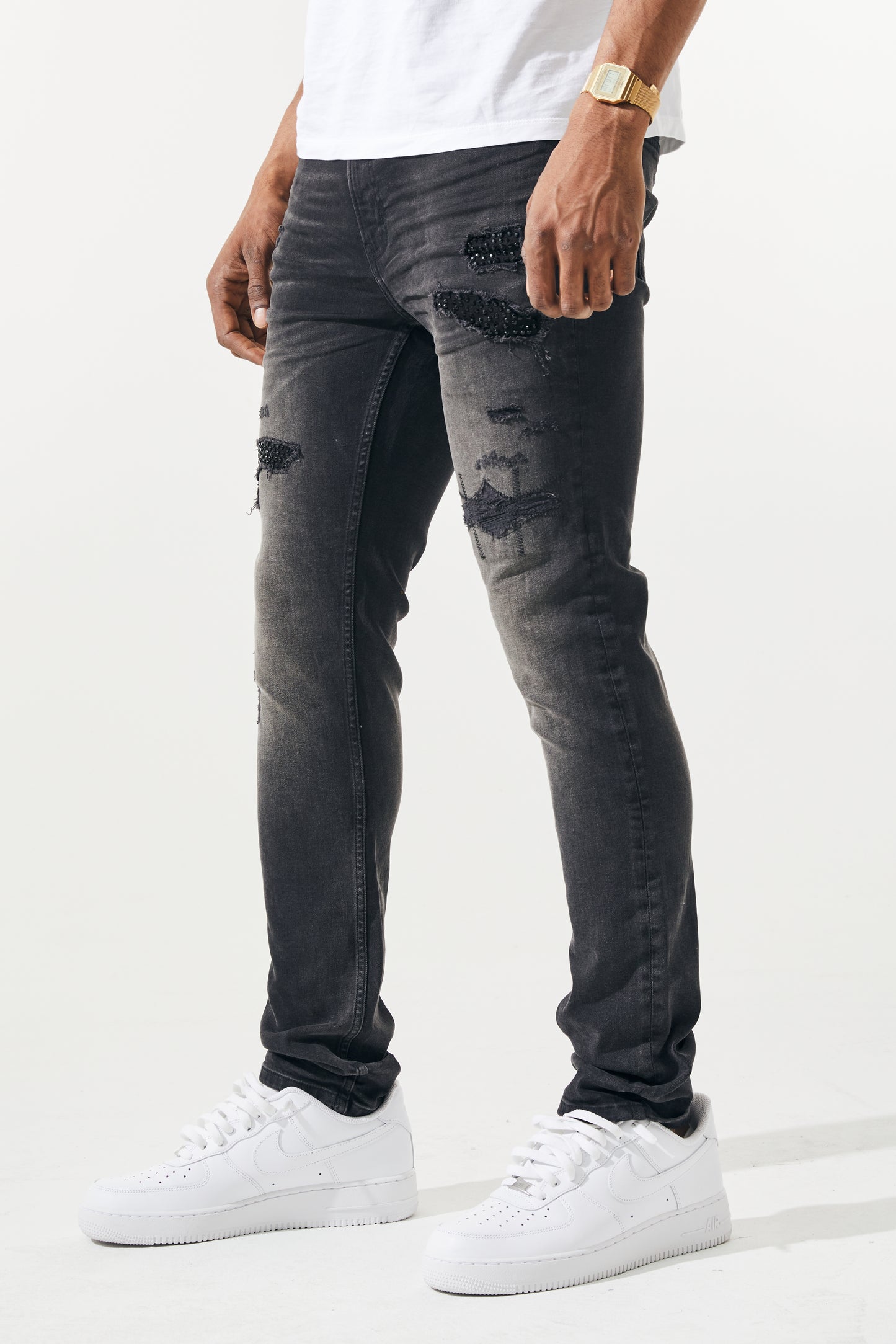 SKINNY - STUD BLACK